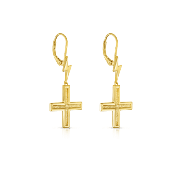 Creatrix Cross Earrings Gold Vermeil