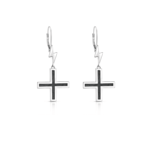 Creatrix Cross Earrings Sterling Silver