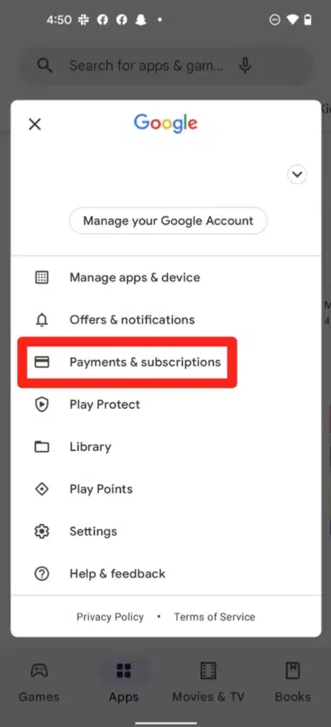 App Cancel Subscription Android